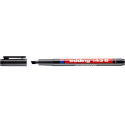 Edding 143 B marqueur indélébile Pointe biseautée Noir