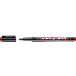 Edding 143 B marqueur indélébile Pointe biseautée Rouge