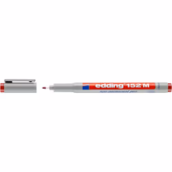 Edding 4-152002, Rouge, Fin, Gris, Rond, Encre à base d'eau, 1 mm