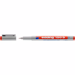 Edding 4-150002, Rouge, Extra-fin, Gris, Rond, Encre à base d'eau, Métal