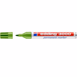 Edding 3000, Vert clair, Pointe ogive, Vert, Rouge, Blanc, Aluminium, Plastique, 1,5 mm, 3 mm