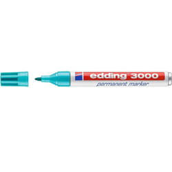 Edding 3000 marqueur indélébile Pointe ogive Turquoise 10 pièce(s)