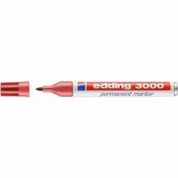 Edding 3000, Rouge, Pointe ogive, Multicolore, Aluminium, 1,5 mm, 3 mm