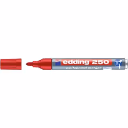 Edding 250, 1 pièce(s), Rouge, Pointe ogive, Gris, Rouge, Plastique, Rond