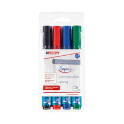 Edding 380 marqueur 4 pièce(s) Pointe ogive Noir, Bleu, Vert, Rouge