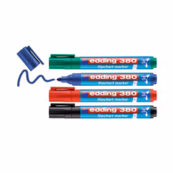 Edding 380 marqueur 4 pièce(s) Pointe ogive Noir, Bleu, Vert, Rouge