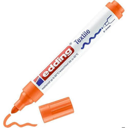 Edding 4500 Textile T-Shirt Tissu Marqueur Stylo - Ligne 2 - 3mm - Orange Fluorescent