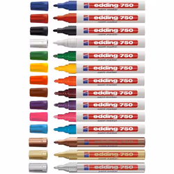 Edding 750, Jaune, Blanc, 2 mm, 4 mm, 10 pièce(s)