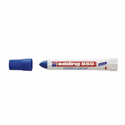 Edding 950, Bleu, Pointe ogive, Plastique, 1 cm, Métal, pierre, Bois