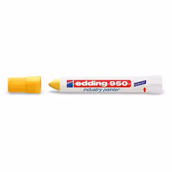 Edding 950, Jaune, Pointe ogive, Blanc, Jaune, Plastique, 1 cm, Béton, pierre, Bois
