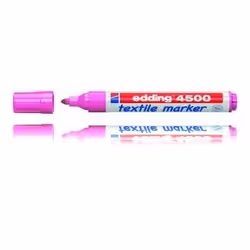 Edding Textielmarker e-4500, Rose, Pointe ogive, Rose, Rouge, Blanc, 3 mm, Tissu