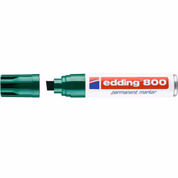 Edding 800, Vert, Pointe biseautée, Vert, Blanc, Aluminium, Extra-large, 4 mm