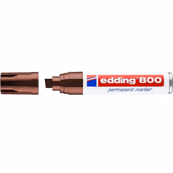 Edding 800, Marron, Pointe biseautée, Marron, Blanc, Aluminium, 4 mm, 1,2 cm