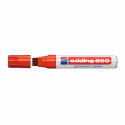 Edding 850, Rouge, Bloc, Rouge, Blanc, Plastique, Bold, 1,6 cm