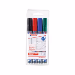 Edding 250, Multicolore, Pointe fine, Multicolore, Aluminium, Bold, 1,5 mm