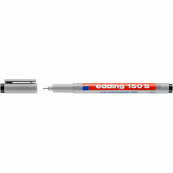 Edding 4-150001, Noir, Extra-fin, Gris, Rond, Encre à base d'eau, 0,3 mm