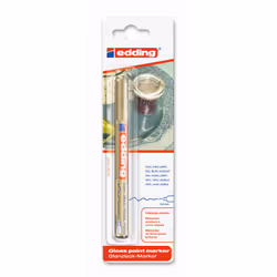 Edding e-780/1 marqueur peinture or boîte/10, Or, Or, Fin, Pointe fine, Rond, Verre, Métal, Plastique