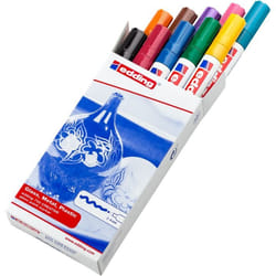 Edding 750 Noir, Bleu, Marron, Vert, Bleu clair, Orange, Rose, Rouge, Violet, Jaune 10 pièce(s)