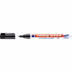 Edding 8404, Noir, Pointe ogive, Noir, Blanc, Fin, 0,75 mm, Aluminium, Fer, Métal, Plastique, Caoutchouc, Acier inoxydable, A ...