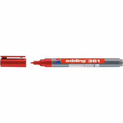 Edding 361, 1 pièce(s), Rouge, Pointe ogive, Gris, Rouge, Rond, 1 mm