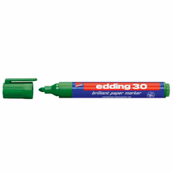Edding 30 Brilliant, Vert, Pointe ogive, Vert, 1,5 mm, 3 mm, Verre, Papier, Plastique