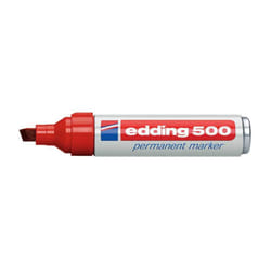 Edding 500 marqueur indélébile Pointe biseautée Rouge 10 pièce(s)