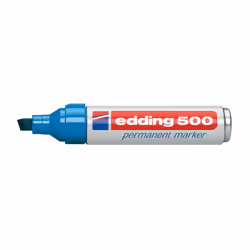 Edding 500, Bleu, Pointe biseautée, Bleu, Blanc, 2 mm, 7 mm, Métal, pierre, Bois