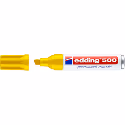 Edding 4-500005, Jaune, Pointe fine/biseautée, Blanc, Jaune, Aluminium, 2 mm, 7 mm