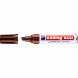 Edding 4-500007, Marron, Pointe fine/biseautée, Marron, Blanc, Aluminium, 2 mm, 7 mm
