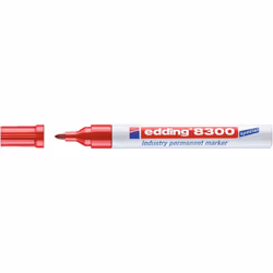 Edding 8300, Rouge, Pointe ogive, Rouge, Blanc, 1,5 mm, 3 mm, Béton, Verre, Fer, Métal, Acier, pierre, Bois