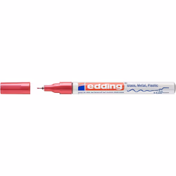 Edding 780, Rouge, Fibre tip, Rouge, Blanc, Aluminium, Fin, 0,8 mm