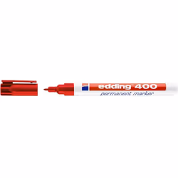 Edding 400, Rouge, Pointe fine, Bleu, Rouge, Blanc, Plastique, 1 mm, Carton, Verre, Cuir, Métal, Plastique, Bois