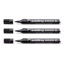 Edding 2000c marqueur indélébile Pointe ogive Noir 3 pièce(s)