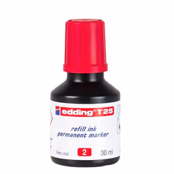 Edding T25, Rouge, 30 ml, Edding No.1, 21, 22, 25, 400, 500, 550, 800, 850, 3000, 3300, 1 pièce(s)