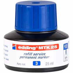 Edding MTK 25, Bleu, 25 ml, edding 21, 22, No.1, 400, 3000, 3300, 1 pièce(s)