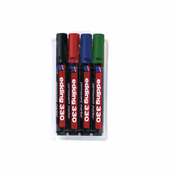 Edding 330/4 S, Noir, Bleu, Vert, Rouge, 4 pièce(s)