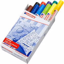 Edding E-4500999, 10 pièce(s), Multicolore, Pointe ogive, black, red, blue, green, yellow, brown, violet, light blue, light g ...