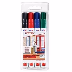 Edding 3000, Noir, Bleu, Vert, Rouge, Pointe ogive, Multicolore, Aluminium, 1,5 mm, 3 mm
