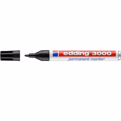 Edding 3000 marqueur indélébile Pointe ogive Noir, Bleu, Vert, Rouge 4 pièce(s)