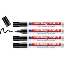 Edding - 4-3000-4-1001 Marqueur permanent noir résiste à l'eau: oui Q156783