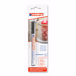 Edding e-751/1 marqueur peinture noir boîte/10, Noir, Noir, Blanc, Fin, Pointe ogive, Rond, 1 mm