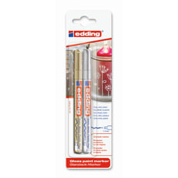 Edding e-751/2 Blister CR or/argent boîte/10