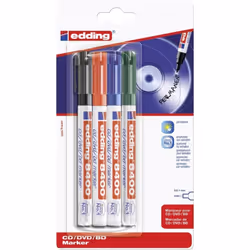 edding Marqueurs à CD/DVD/BD 4 pcs Multicolore 8400