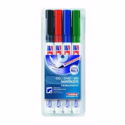 Edding 8400, Noir, Bleu, Vert, Rouge, Pointe ogive, Multicolore, 0,5 mm, 1 mm, Carton, Verre, Cuir, Métal, Plastique, Bois