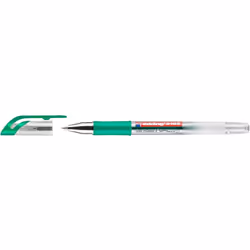 Edding 2185, Stylos à encre gel avec bouchon, Vert, Transparent, Plastique, 0,7 mm, Encre à pigments