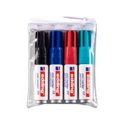 Edding 0.5 mini, 4 pièce(s), Noir, Bleu, Vert clair, Rouge, Pointe fine, Multicolore, 3 mm