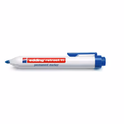 Edding retract 11, Bleu, Pointe ogive, Plastique, 1,5 mm, 3 mm, Carton, Verre, Cuir, Métal, Papier, Plastique, Bois