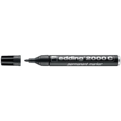Edding - Marqueurs permanent à pointe ogive E-2000C noire sachet de 10