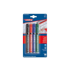 Edding - Marqueur indélébile x4 assortis