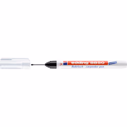 Edding 8850, Noir, Pointe ogive, Noir, Blanc, Plastique, Bold, 1 mm